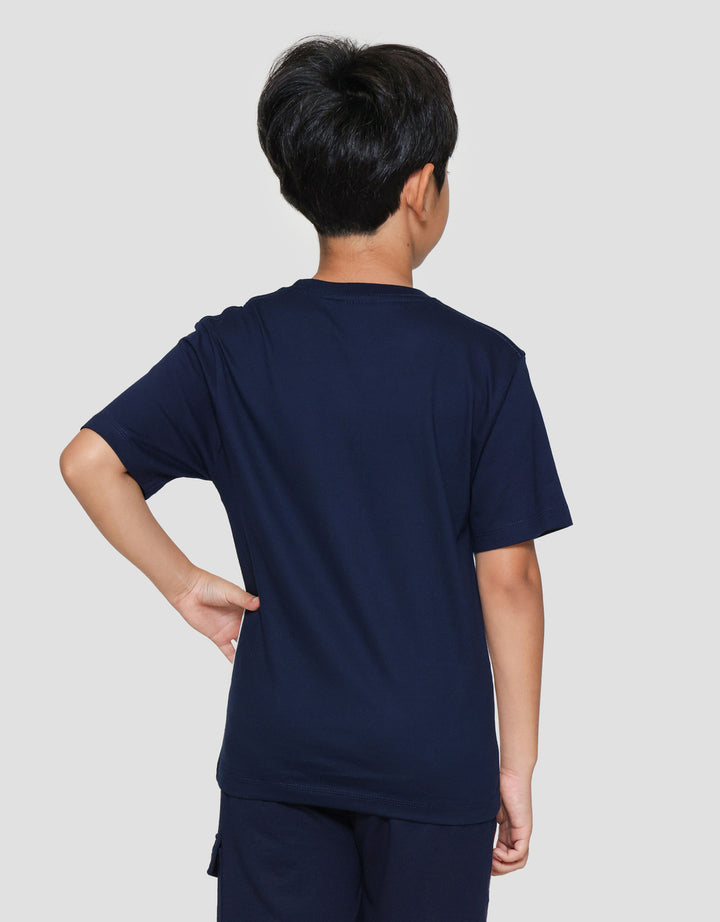 Character Superman Movie Cut Sew Sup Print Kaos Anak Laki-laki