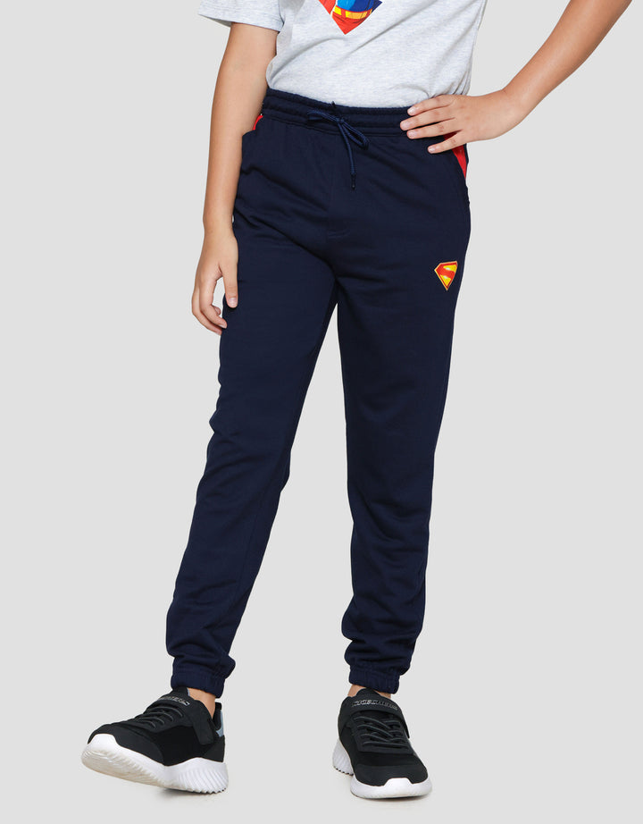 Character Superman Movie Logo Sup Jogger Anak Laki-laki