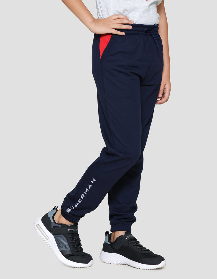 Character Superman Movie Logo Sup Jogger Anak Laki-laki