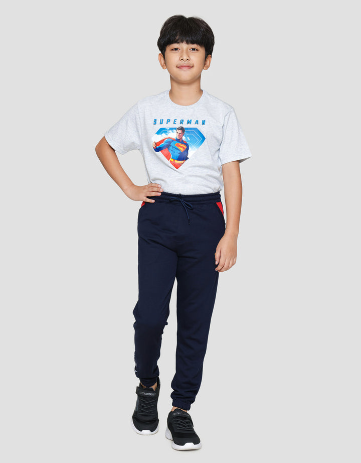 Character Superman Movie Logo Sup Jogger Anak Laki-laki