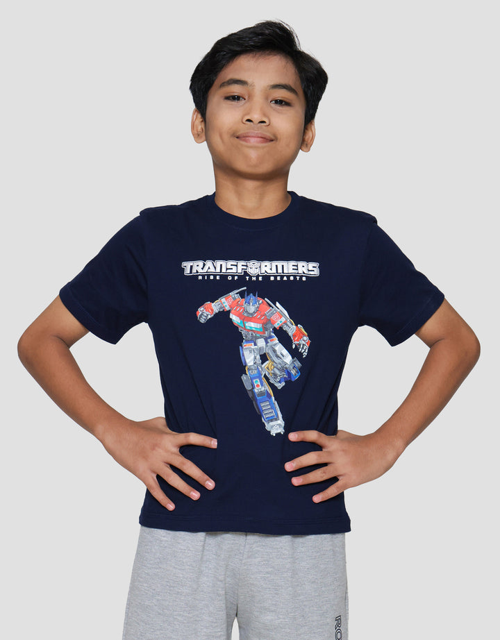 Character Optimus Action Logo Kaos Anak Laki-laki