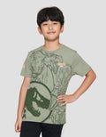 Character Jurassic Full Dpn Print Kaos Anak Laki-laki