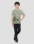 Character Jurassic Full Dpn Print Kaos Anak Laki-laki