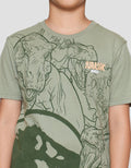 Character Jurassic Full Dpn Print Kaos Anak Laki-laki
