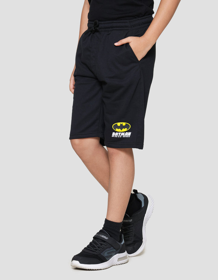 Character Knit Batman Print Logo Celana Pendek Anak Laki-laki