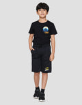 Character Knit Batman Print Logo Celana Pendek Anak Laki-laki