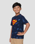 Character Fp Superman Logo Emboss Print Kaos Anak Laki-laki