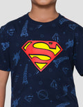 Character Fp Superman Logo Emboss Print Kaos Anak Laki-laki