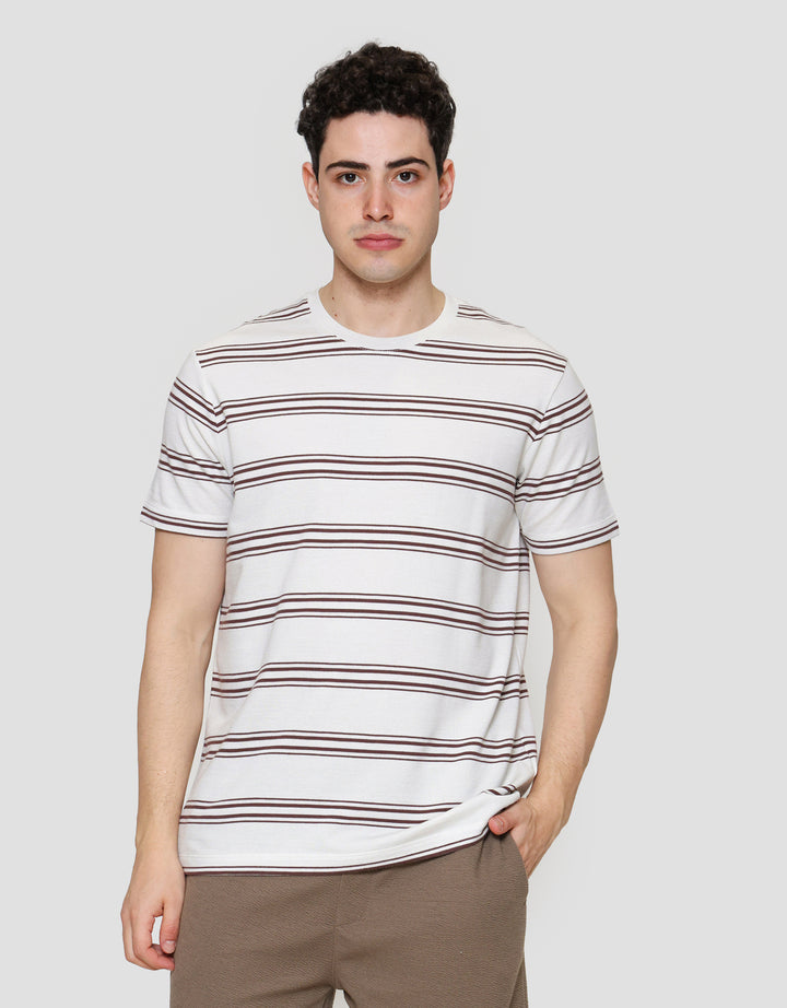 Cole Stripes Rib Kaos Lengan Pendek Pria