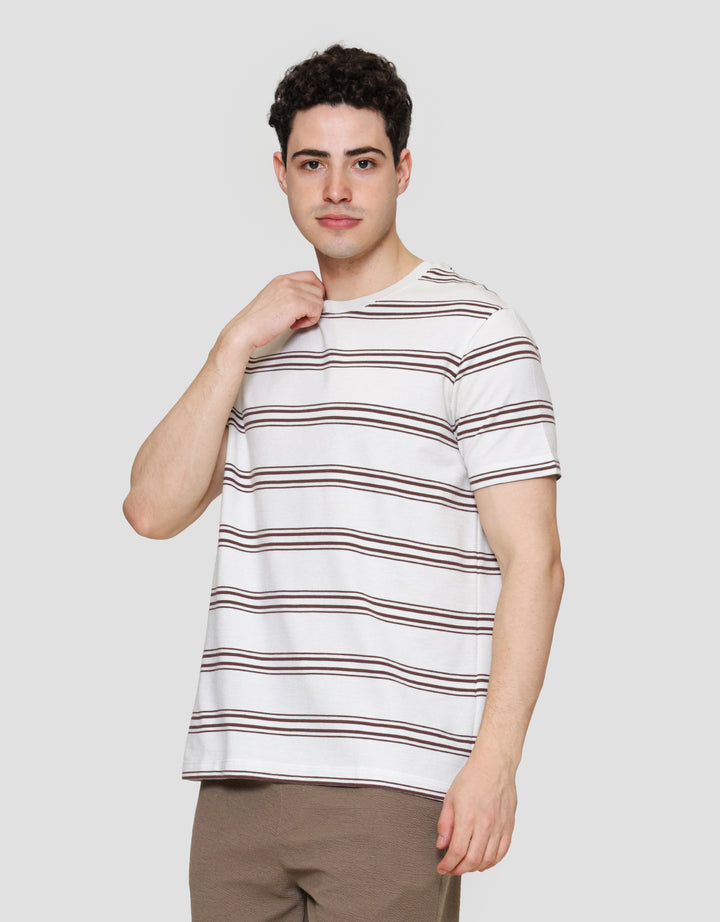 Cole Stripes Rib Kaos Lengan Pendek Pria