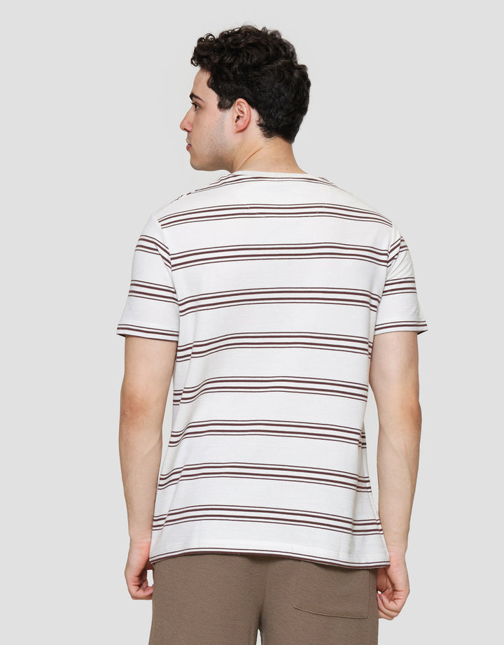 Cole Stripes Rib Kaos Lengan Pendek Pria