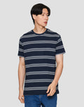 Cole Stripes Rib Kaos Lengan Pendek Pria