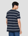 Cole Stripes Rib Kaos Lengan Pendek Pria