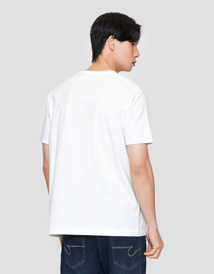 Cole Stripes Small Neck Kaos Lengan Pendek Pria