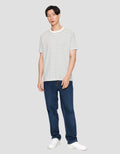 Cole Stripes Small Neck Kaos Lengan Pendek Pria