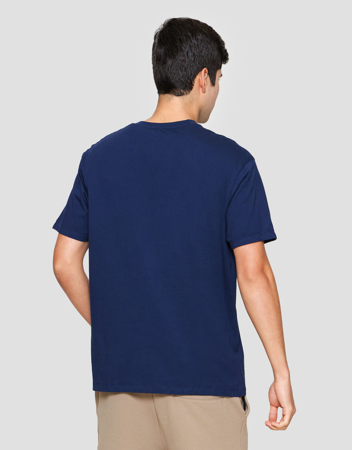 Cole Graphic Sea Print Patches Kaos Lengan Pendek Pria