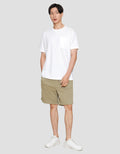 Cole Solid Popcorn Pocket Button Kaos Lengan Pendek Pria