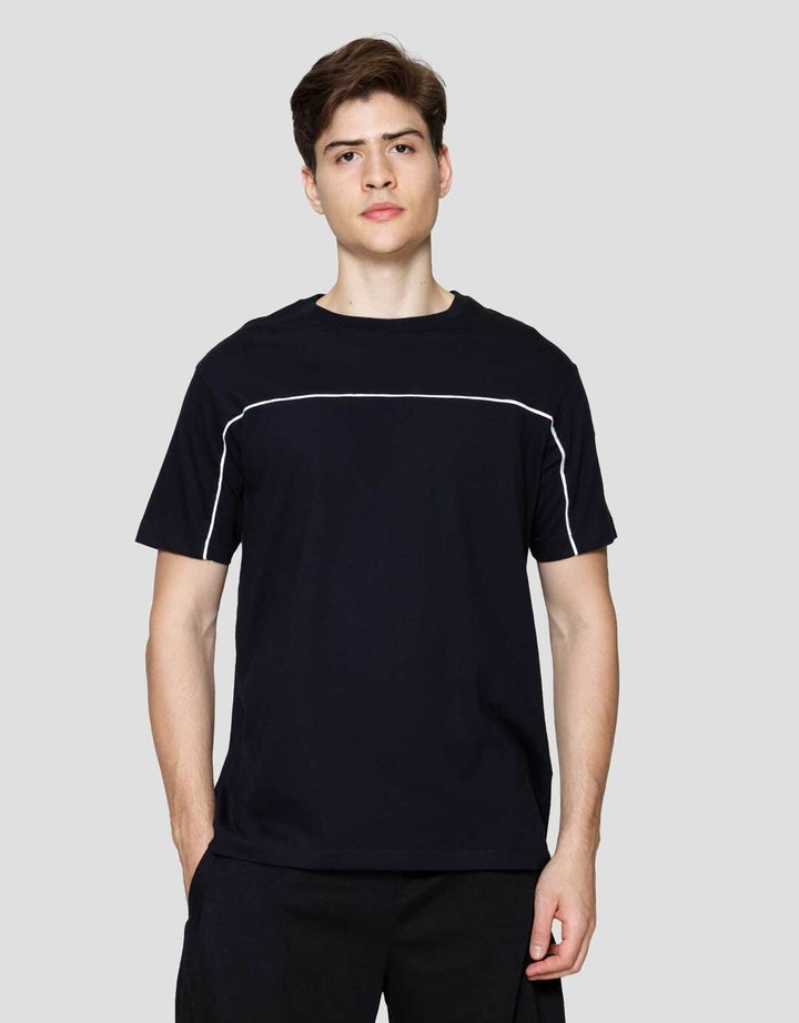 Cole Solid Interlock Piping Kaos Lengan Pendek Pria