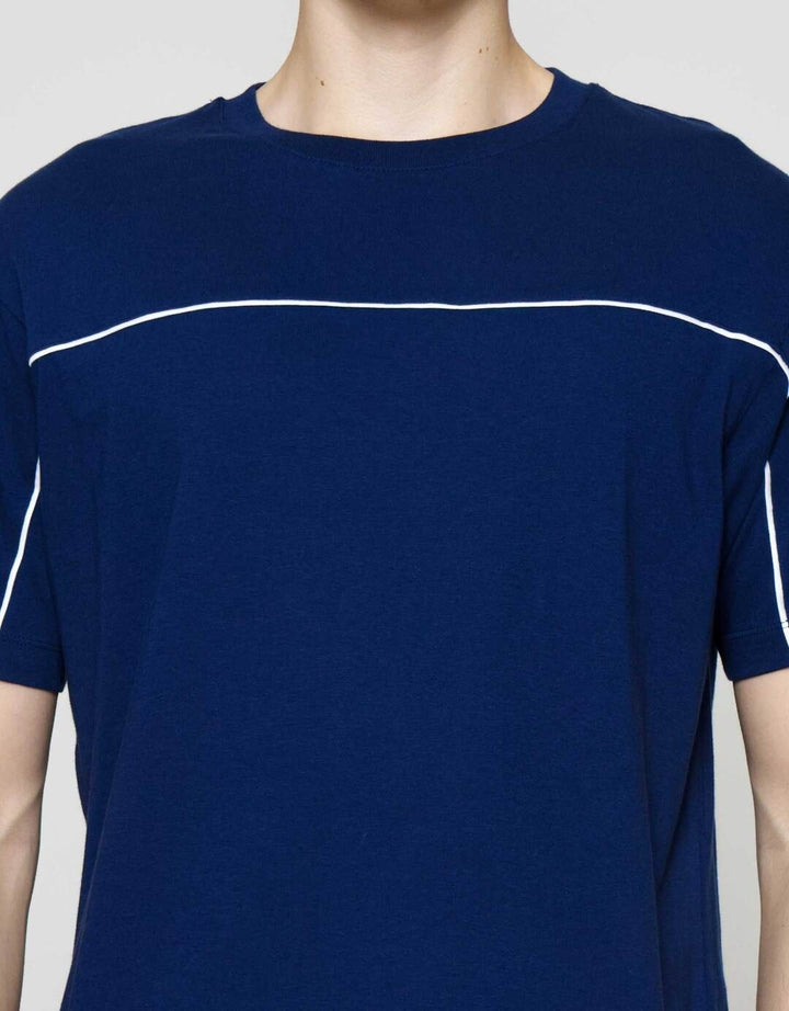 Cole Solid Interlock Piping Kaos Lengan Pendek Pria