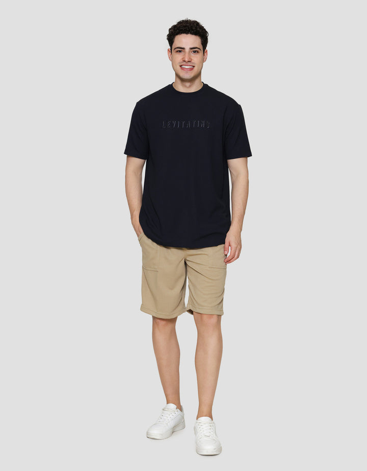 Cole Solid Texture Twill Embro Levitating Print Kaos Pria