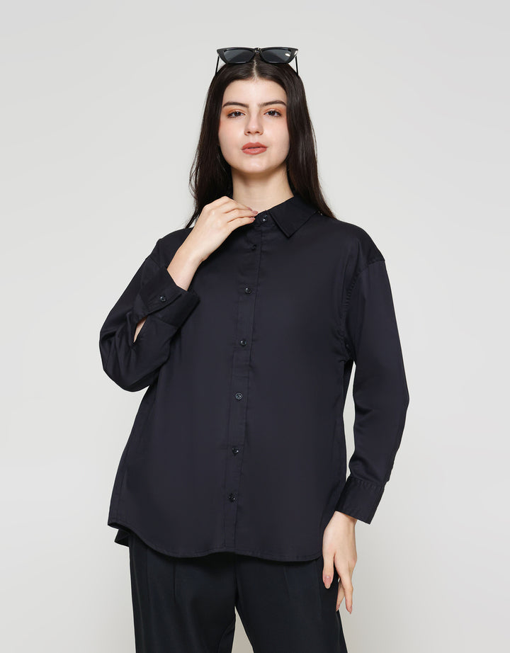 ZES Back Ribbon Opening Kemeja Wanita TSBWT010