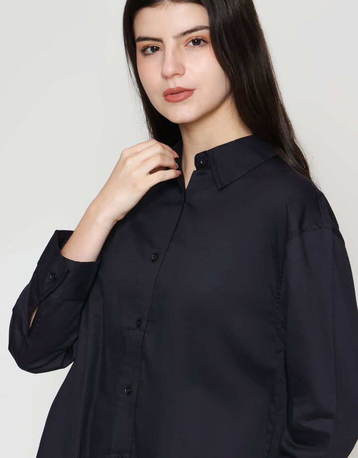 ZES Back Ribbon Opening Kemeja Wanita TSBWT010