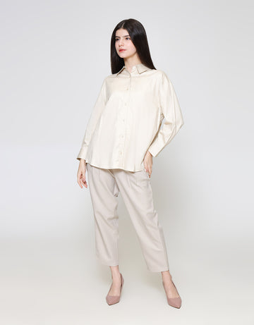 ZES BACK RIBBON OPENING KEMEJA WANITA TSBWT010