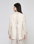 ZES Back Ribbon Opening Kemeja Wanita TSBWT010