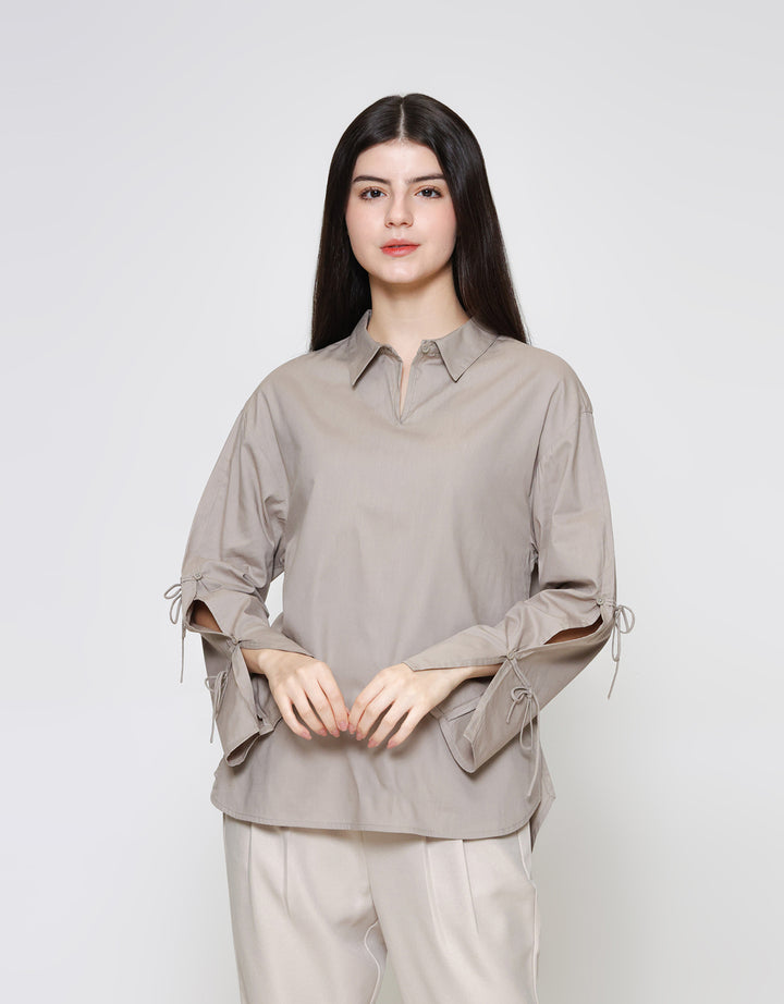 ZES Ribbon On Hand Kemejs Wanita TSBWT011