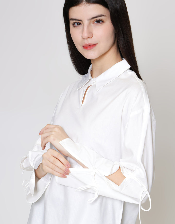 ZES Ribbon On Hand Kemejs Wanita TSBWT011