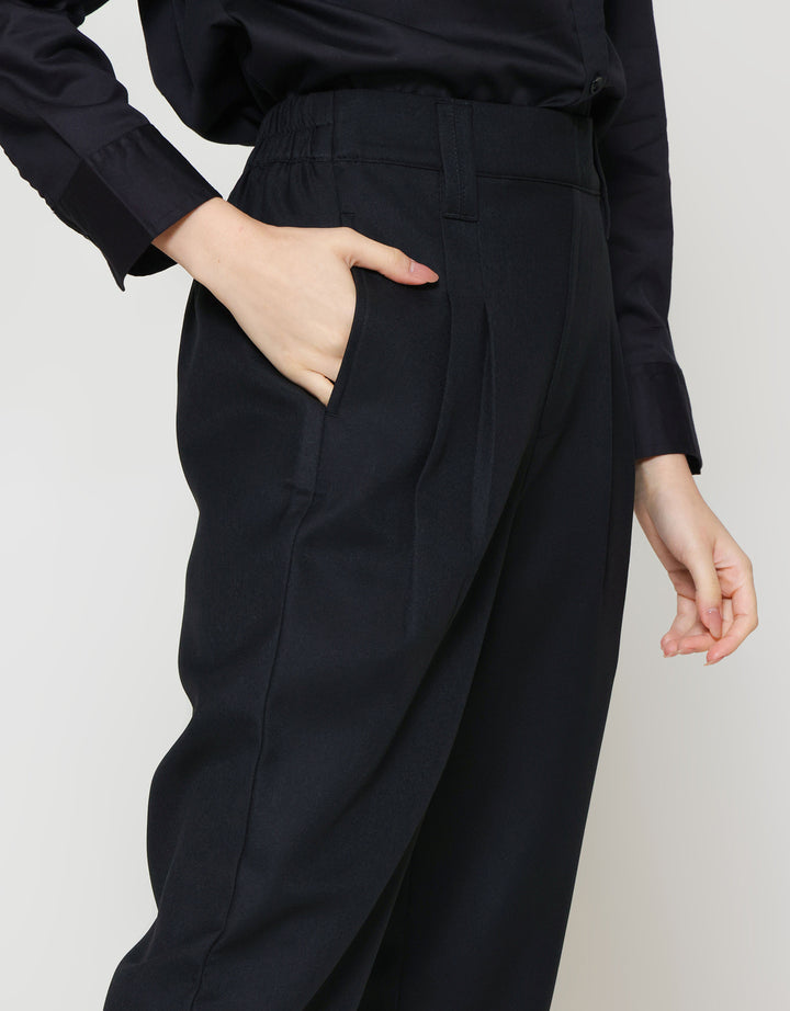 ZES Basic Tapered With Wide Belt Loop Celana Panjang Wanita TSBWB003