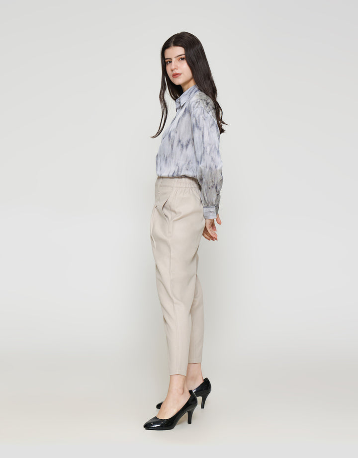 ZES Basic Tapered With Wide Belt Loop Celana Panjang Wanita TSBWB003