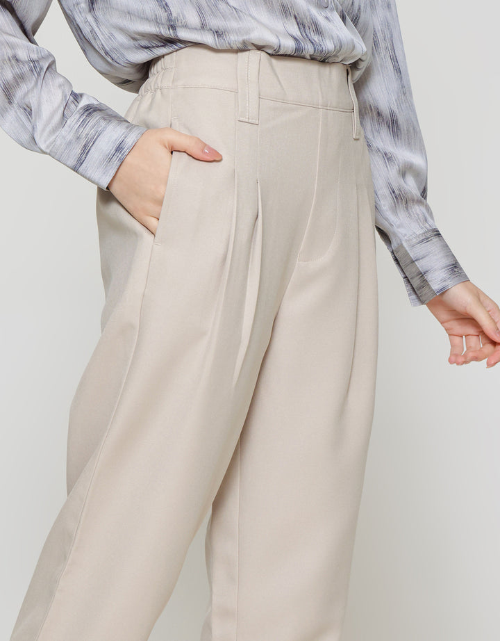 ZES Basic Tapered With Wide Belt Loop Celana Panjang Wanita TSBWB003
