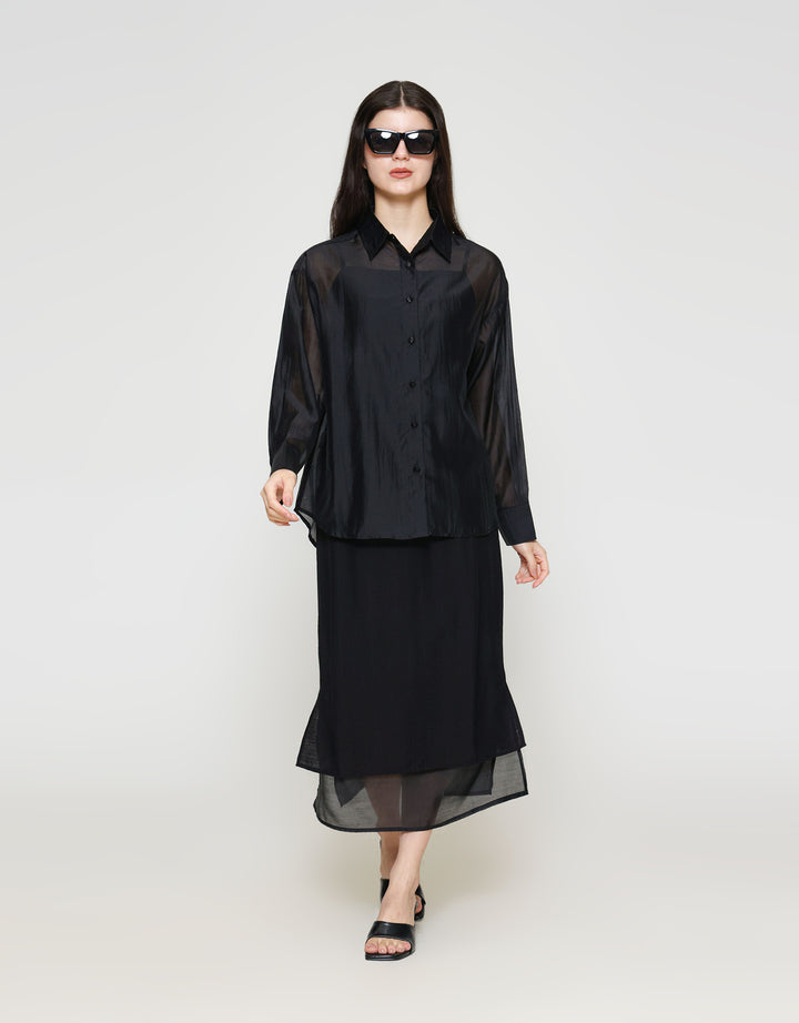 ZES Basic Lyocell Kemeja Oversize Wanita MELWT005