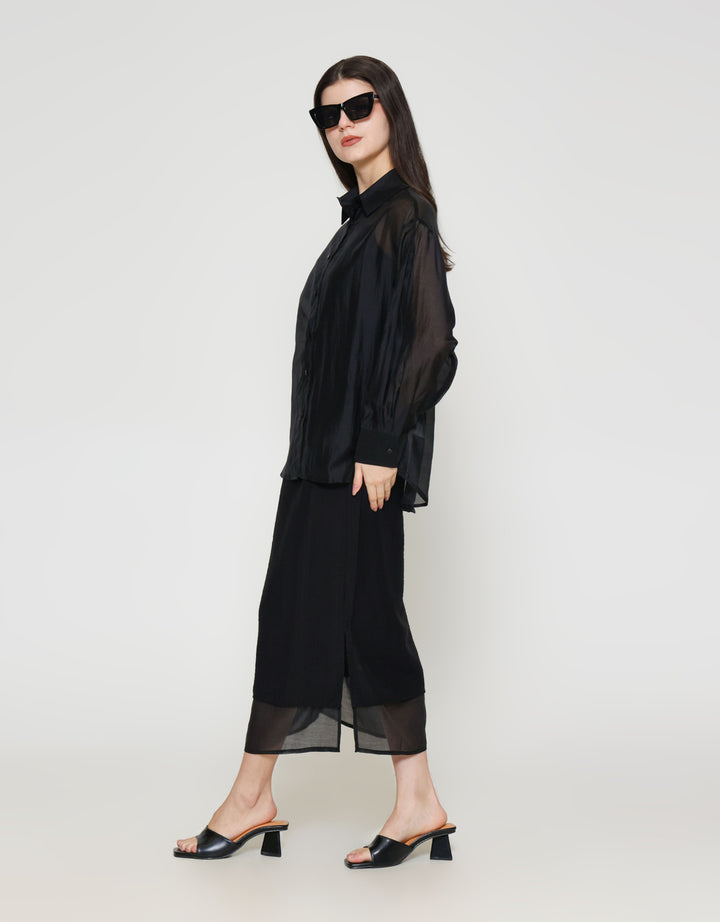 ZES Basic Lyocell Kemeja Oversize Wanita MELWT005