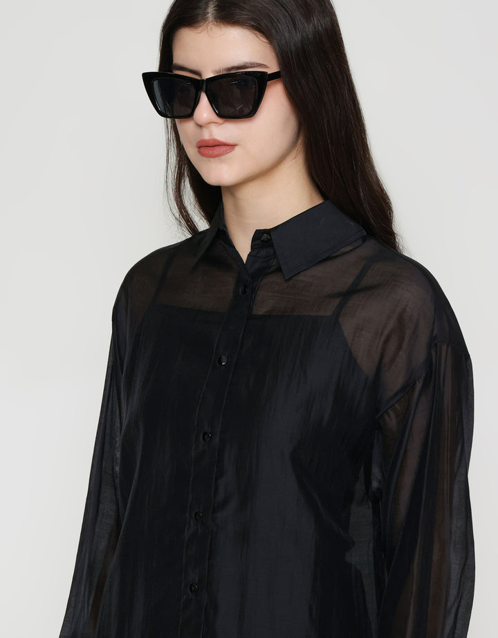 ZES Basic Lyocell Kemeja Oversize Wanita MELWT005