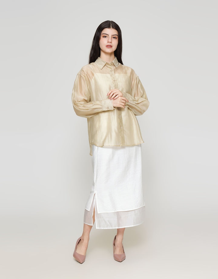 ZES Basic Lyocell Kemeja Oversize Wanita MELWT005