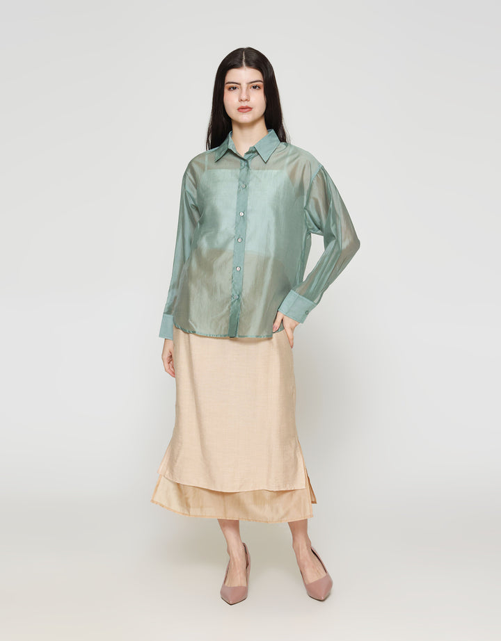 ZES Basic Lyocell Kemeja Oversize Wanita MELWT005