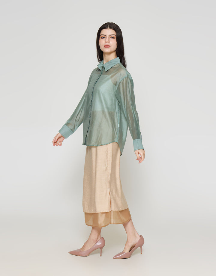 ZES Basic Lyocell Kemeja Oversize Wanita MELWT005