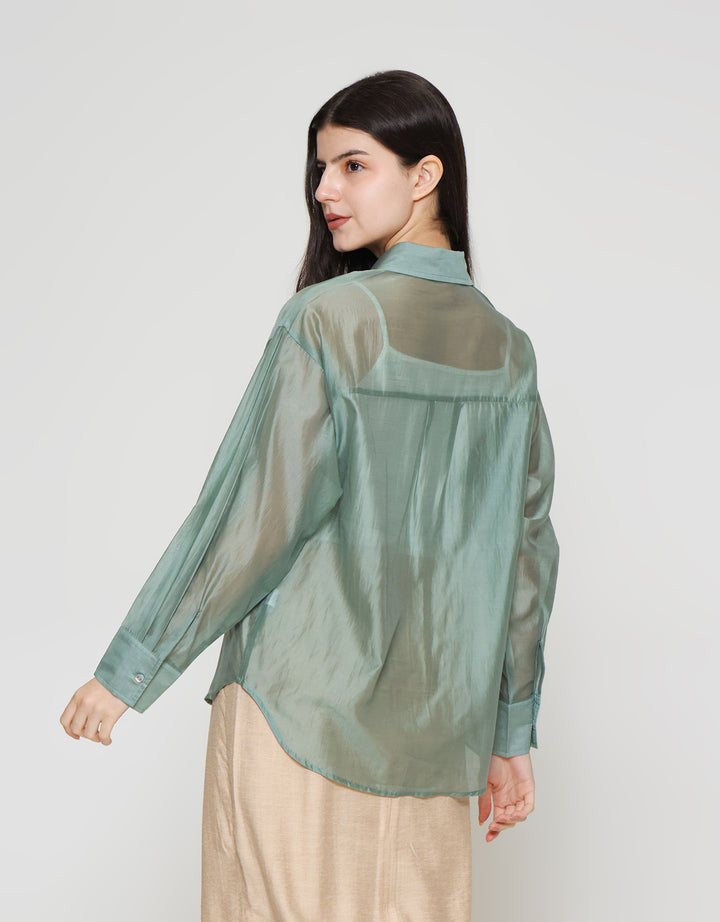 ZES Basic Lyocell Kemeja Oversize Wanita MELWT005