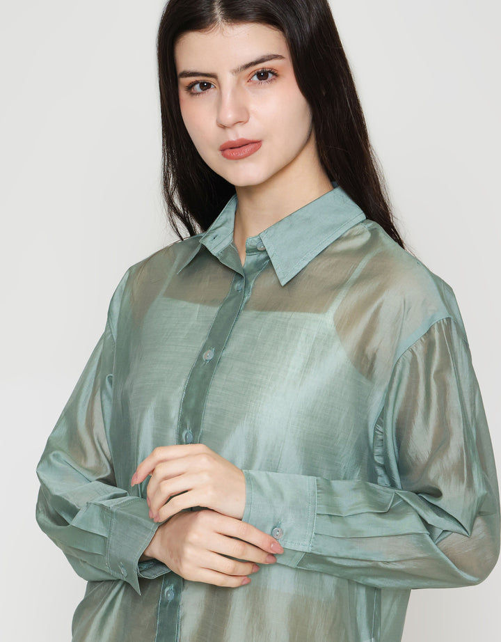 ZES Basic Lyocell Kemeja Oversize Wanita MELWT005