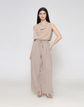 ZES Basic Loose Drapery Stretch Celana Panjang Wanita NIFWB007