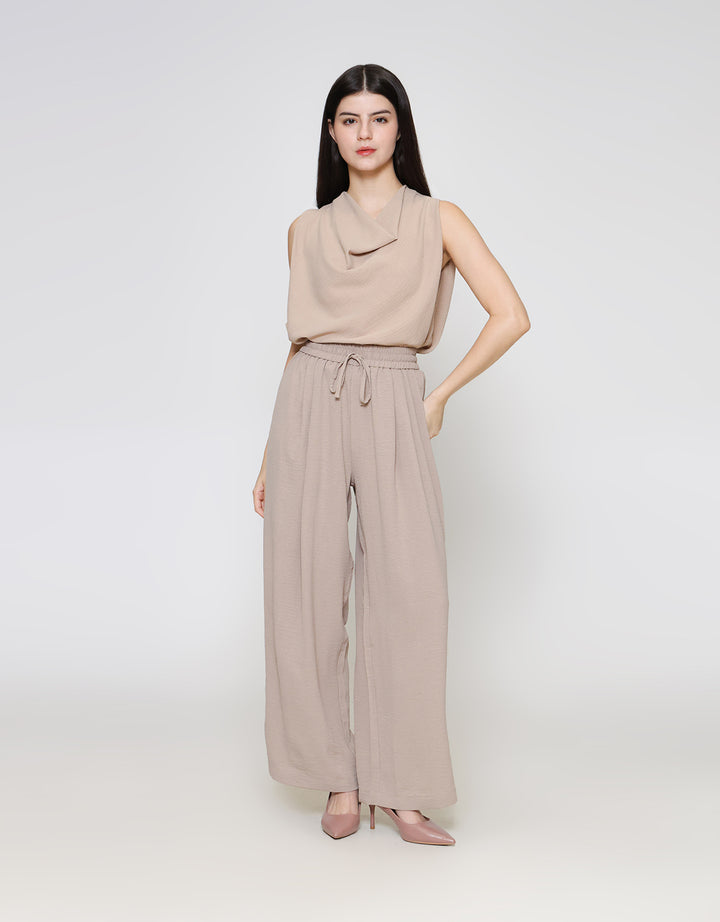 ZES Basic Loose Drapery Stretch Celana Panjang Wanita NIFWB007