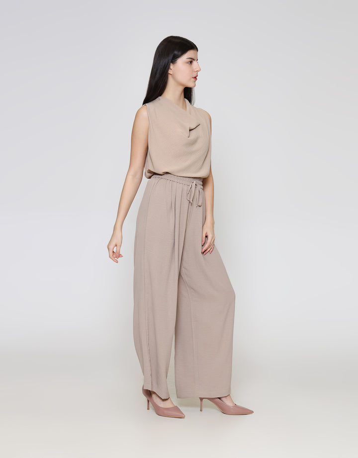 ZES Basic Loose Drapery Stretch Celana Panjang Wanita NIFWB007