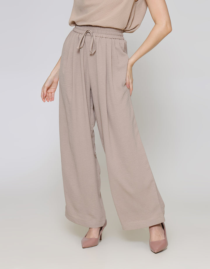 ZES Basic Loose Drapery Stretch Celana Panjang Wanita NIFWB007
