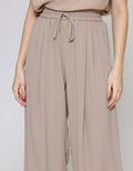 ZES Basic Loose Drapery Stretch Celana Panjang Wanita NIFWB007