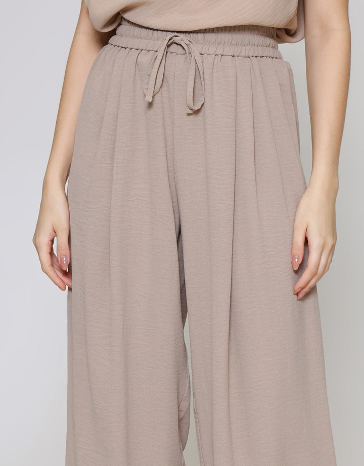 ZES Basic Loose Drapery Stretch Celana Panjang Wanita NIFWB007