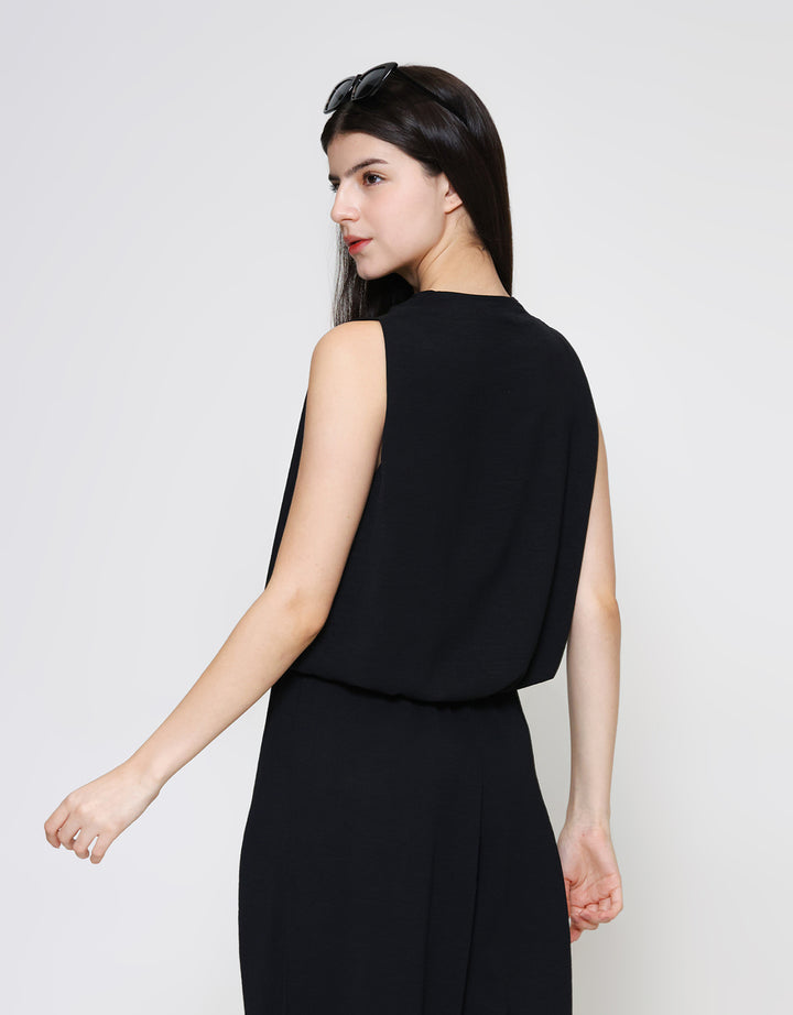 ZES Sleeveless Drape Blouse Wanita MPRWT005