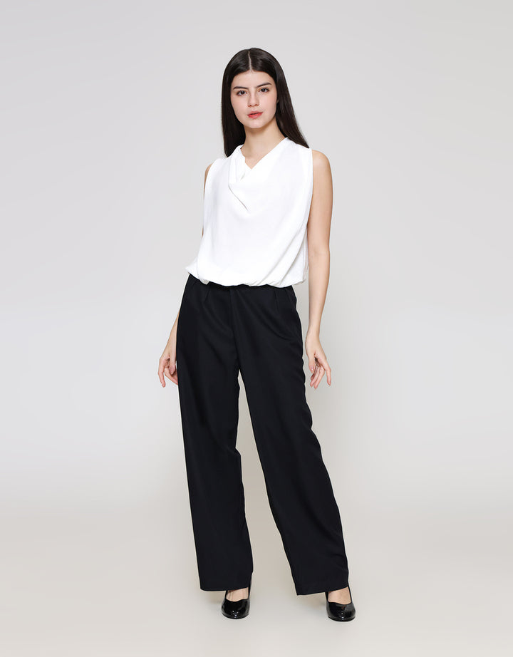 ZES Sleeveless Drape Blouse Wanita MPRWT005