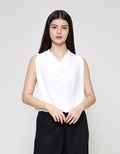 ZES Sleeveless Drape Blouse Wanita MPRWT005
